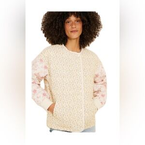 Avec Les Filles Floral Quilted Jacket XS